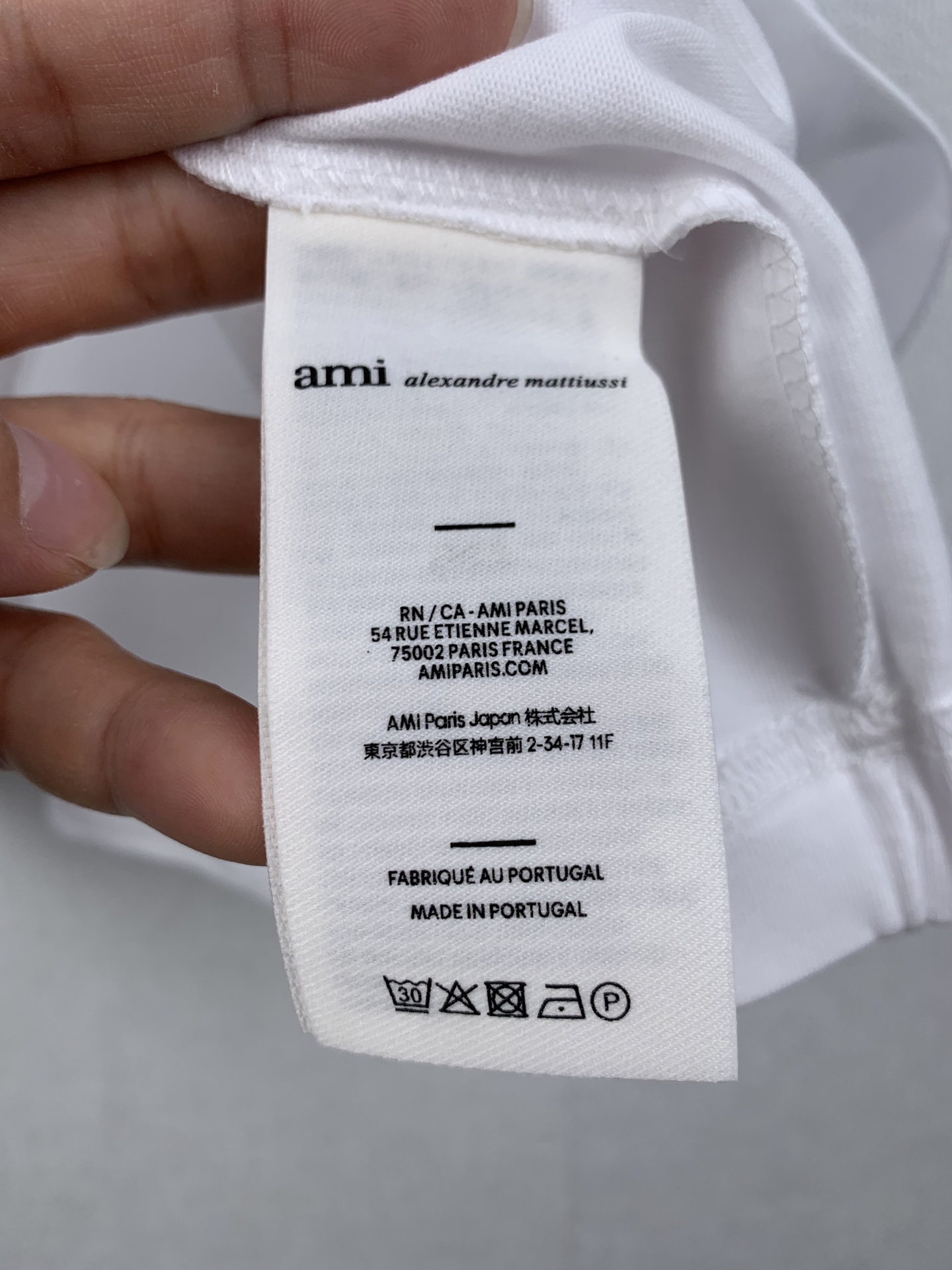 Ami Paris Ami Paris 26SS便签标识刺绣ADC箱型短袖T恤