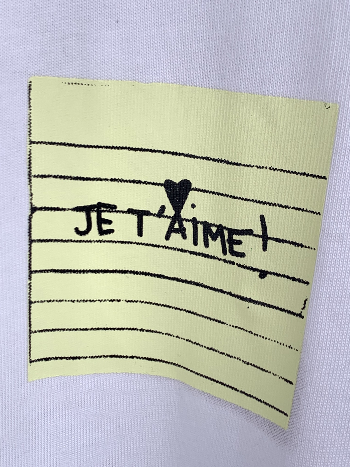 Ami Paris Ami Paris 26SS便签标识刺绣ADC箱型短袖T恤