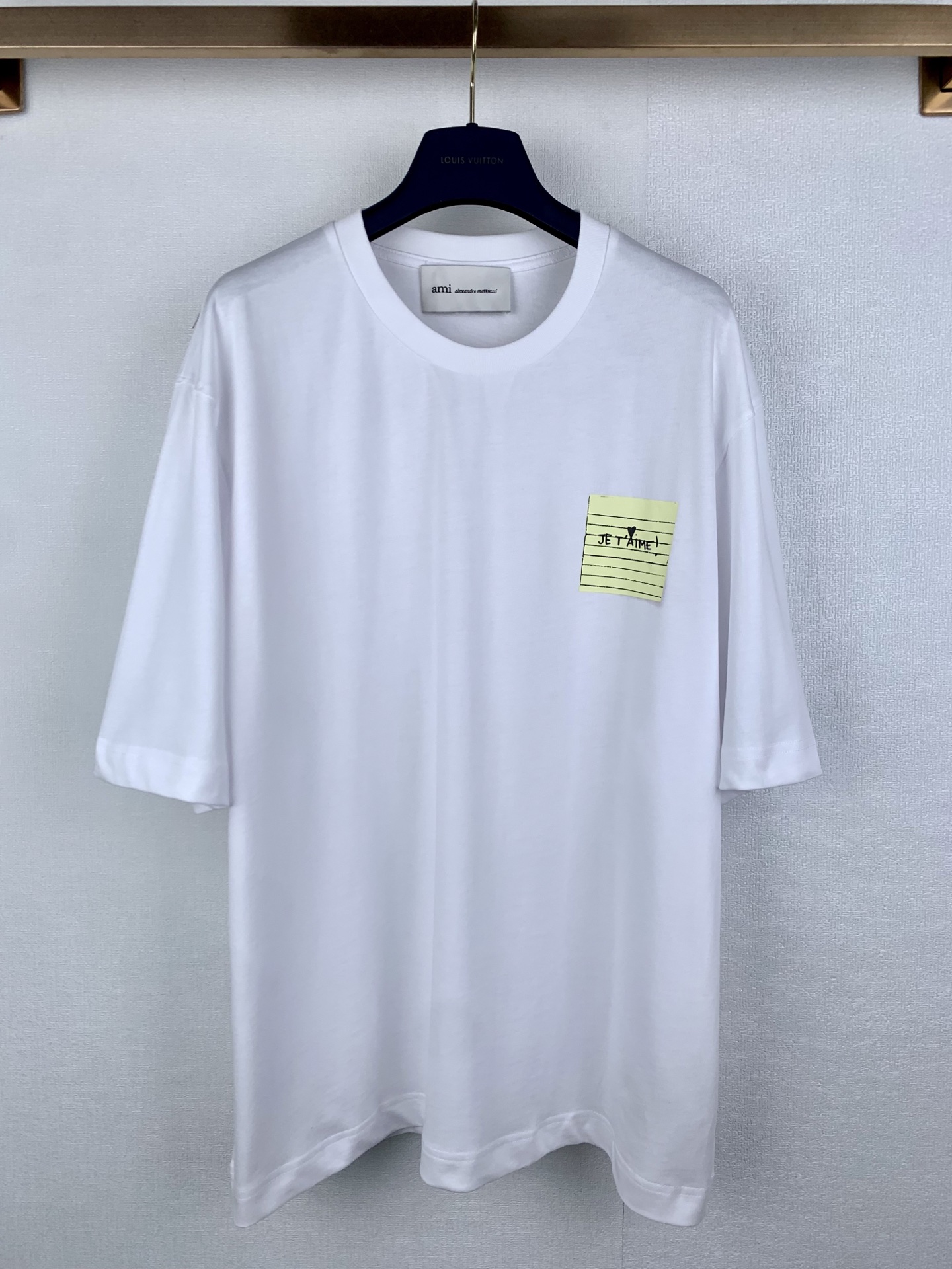 Ami Paris Ami Paris 26SS便签标识刺绣ADC箱型短袖T恤