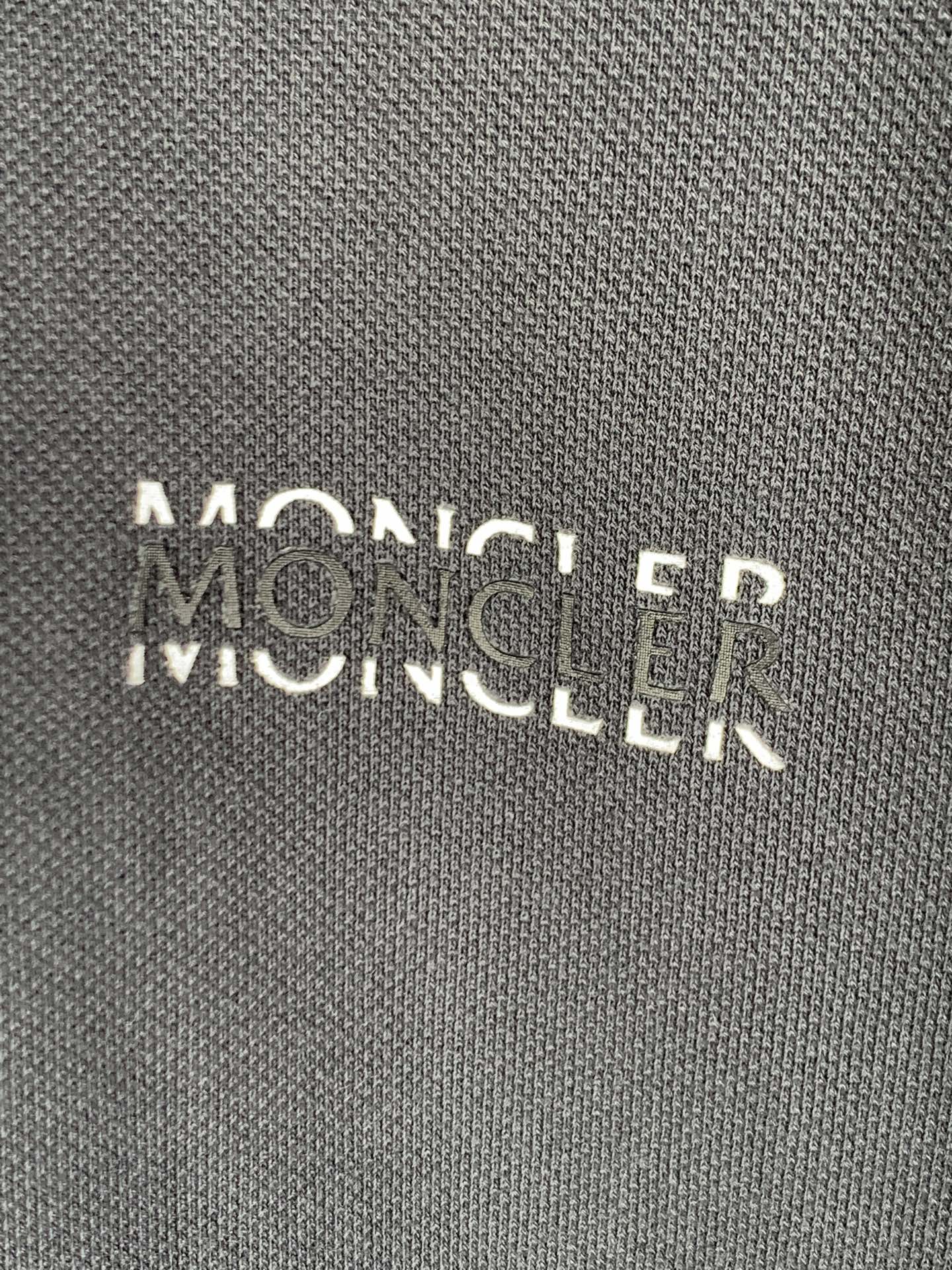Moncler MONCLER蒙口 标识印花短袖Polo衫 灰色
