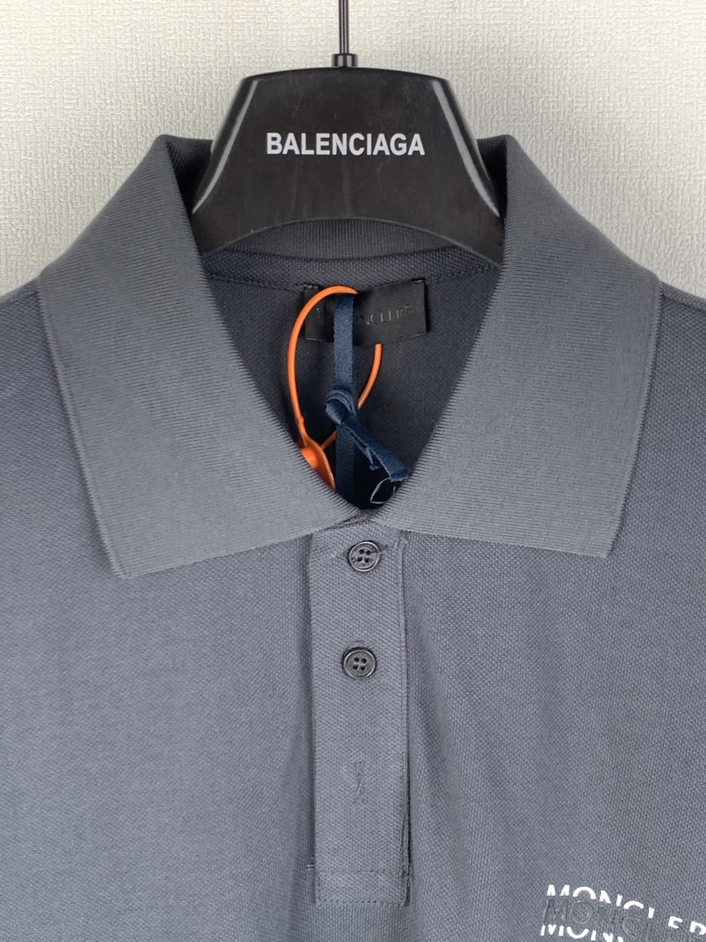 Moncler MONCLER蒙口 标识印花短袖Polo衫 灰色