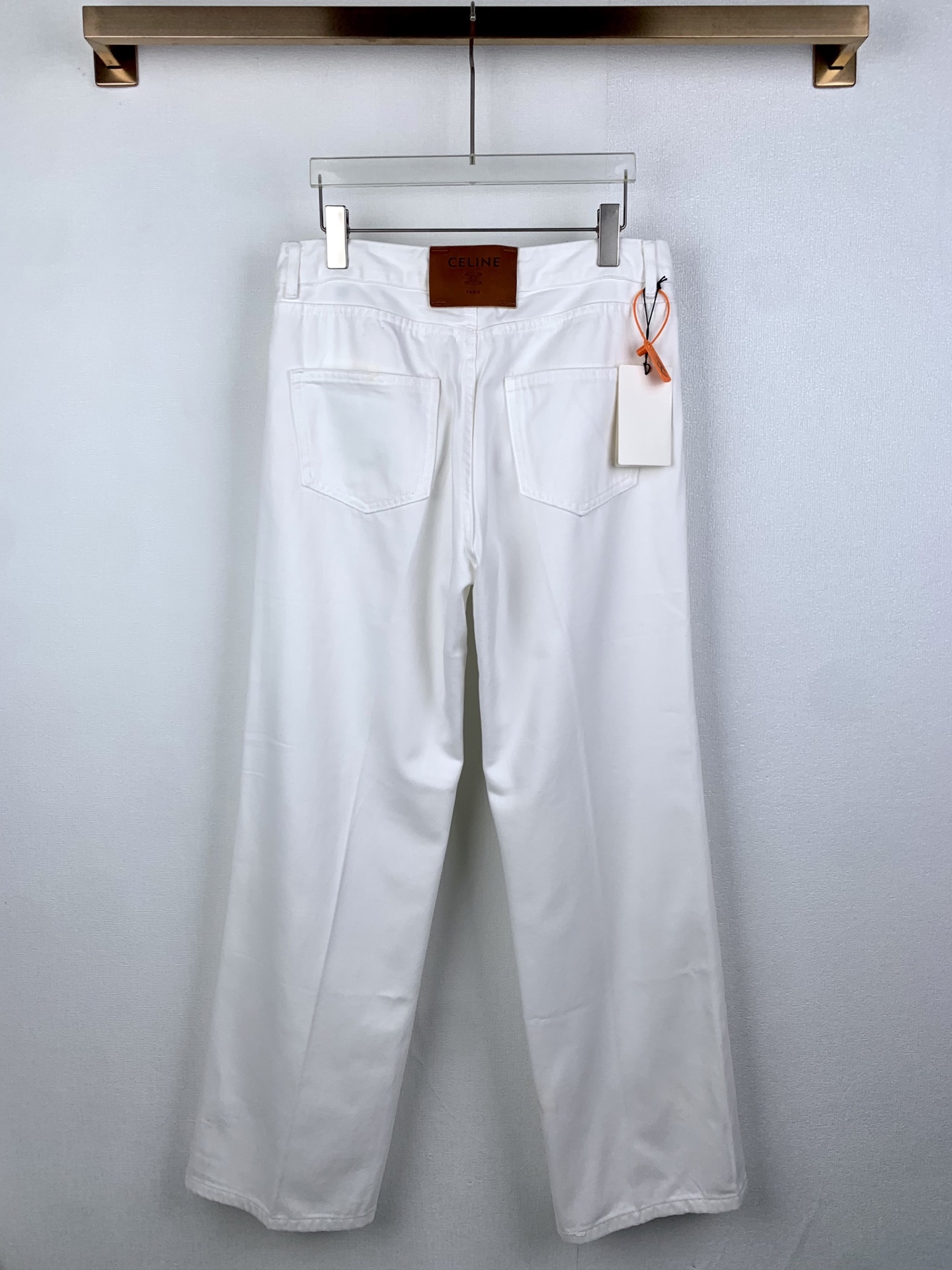Celine CELINE 赛琳皮牌标志白色牛仔裤长裤
