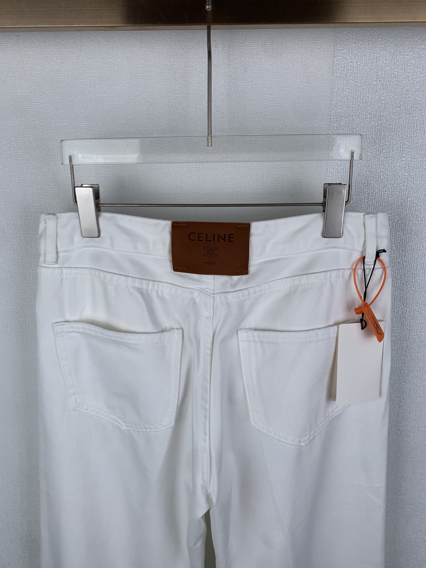 Celine CELINE 赛琳皮牌标志白色牛仔裤长裤
