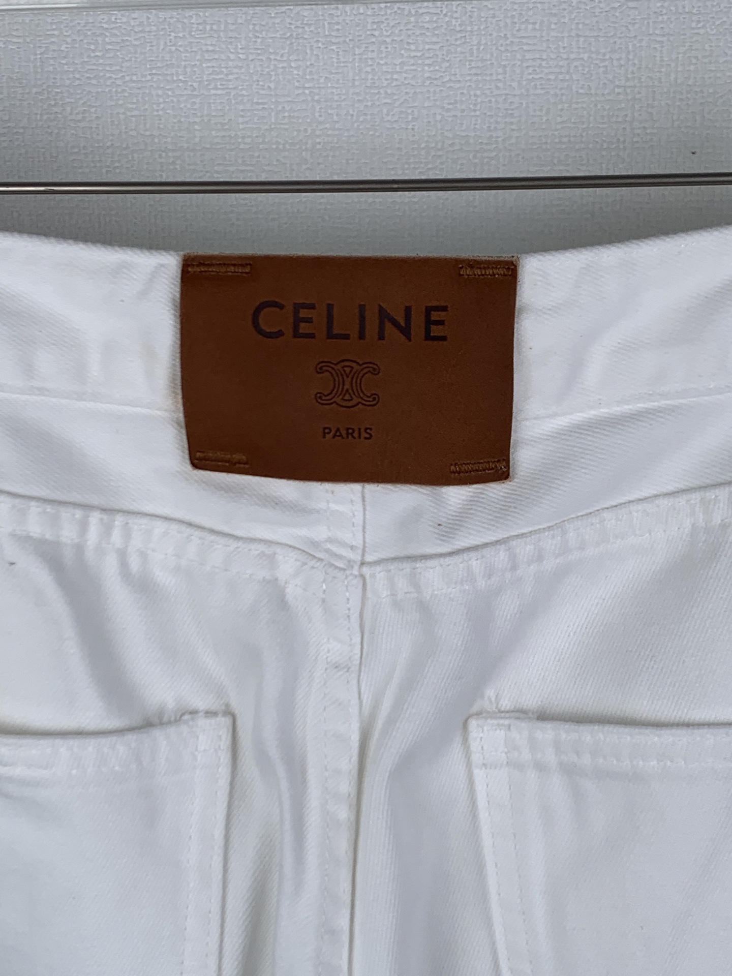 Celine CELINE 赛琳皮牌标志白色牛仔裤长裤