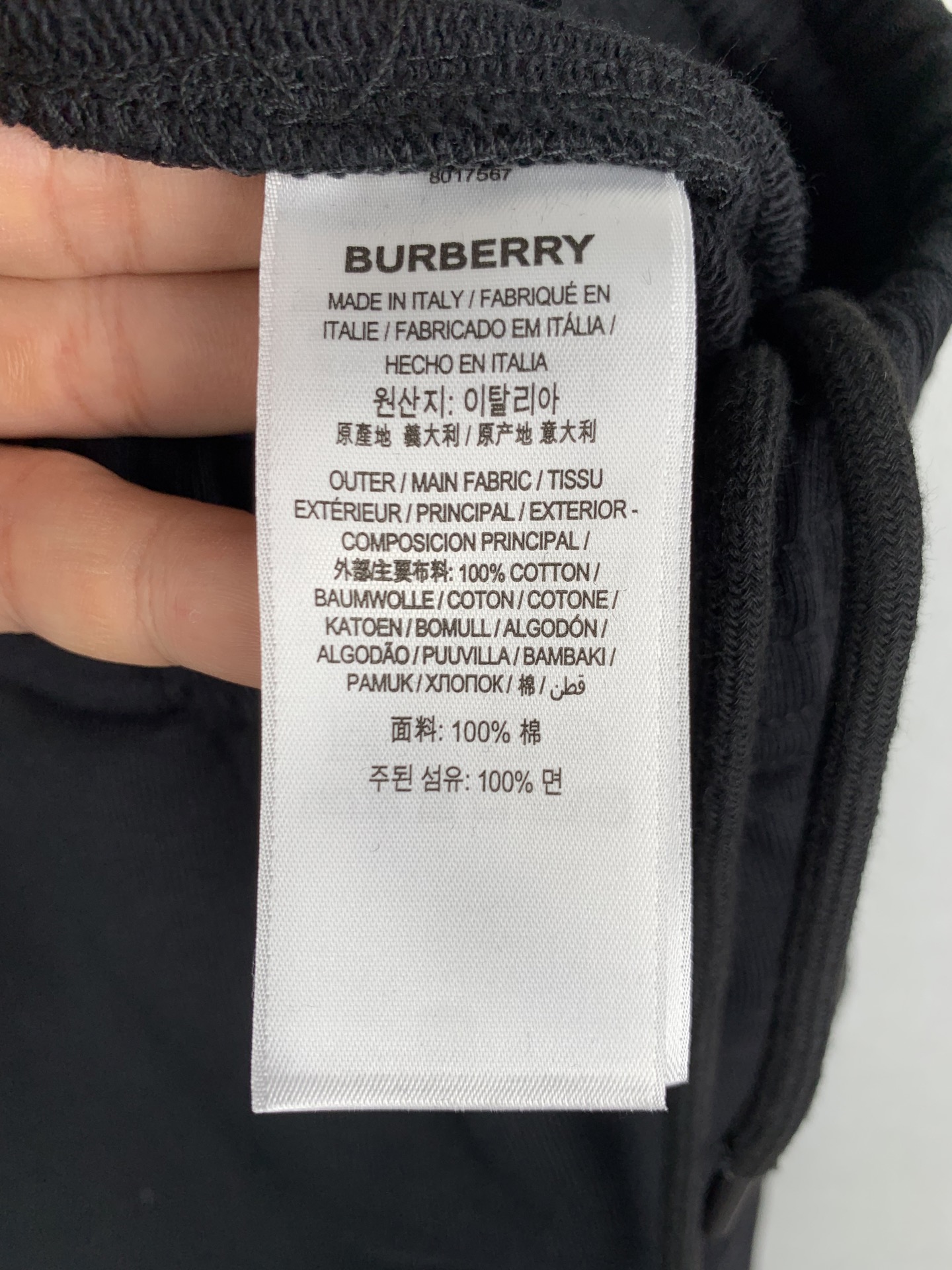 Burberry BURBERRY 巴宝莉 / 徽标长袖旗帜logo棉质休闲短裤