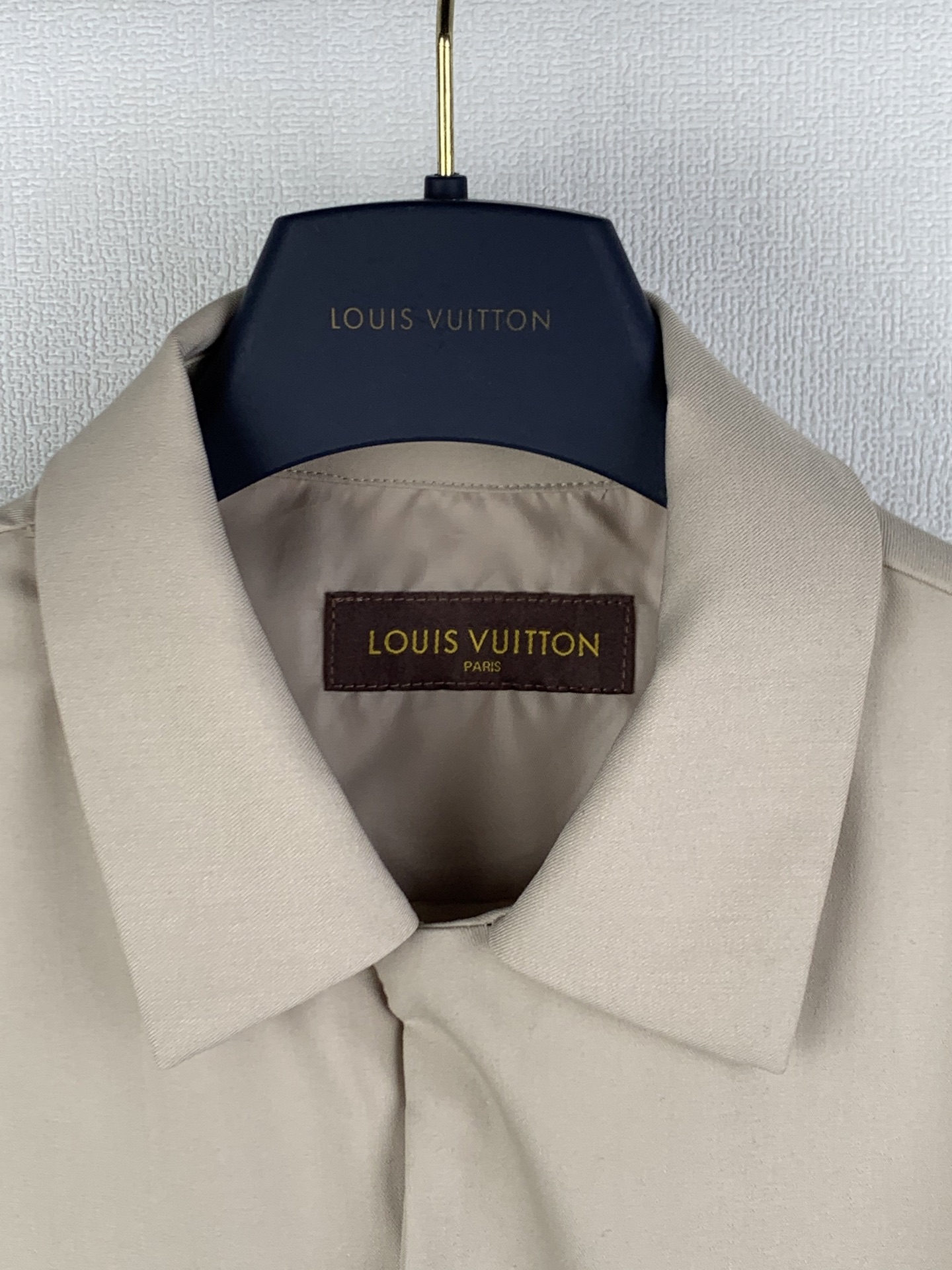 Louis Vuitton LOUIS VUITTON 路易 LV 26SS丝棉绒混纺开领标识衬衫
