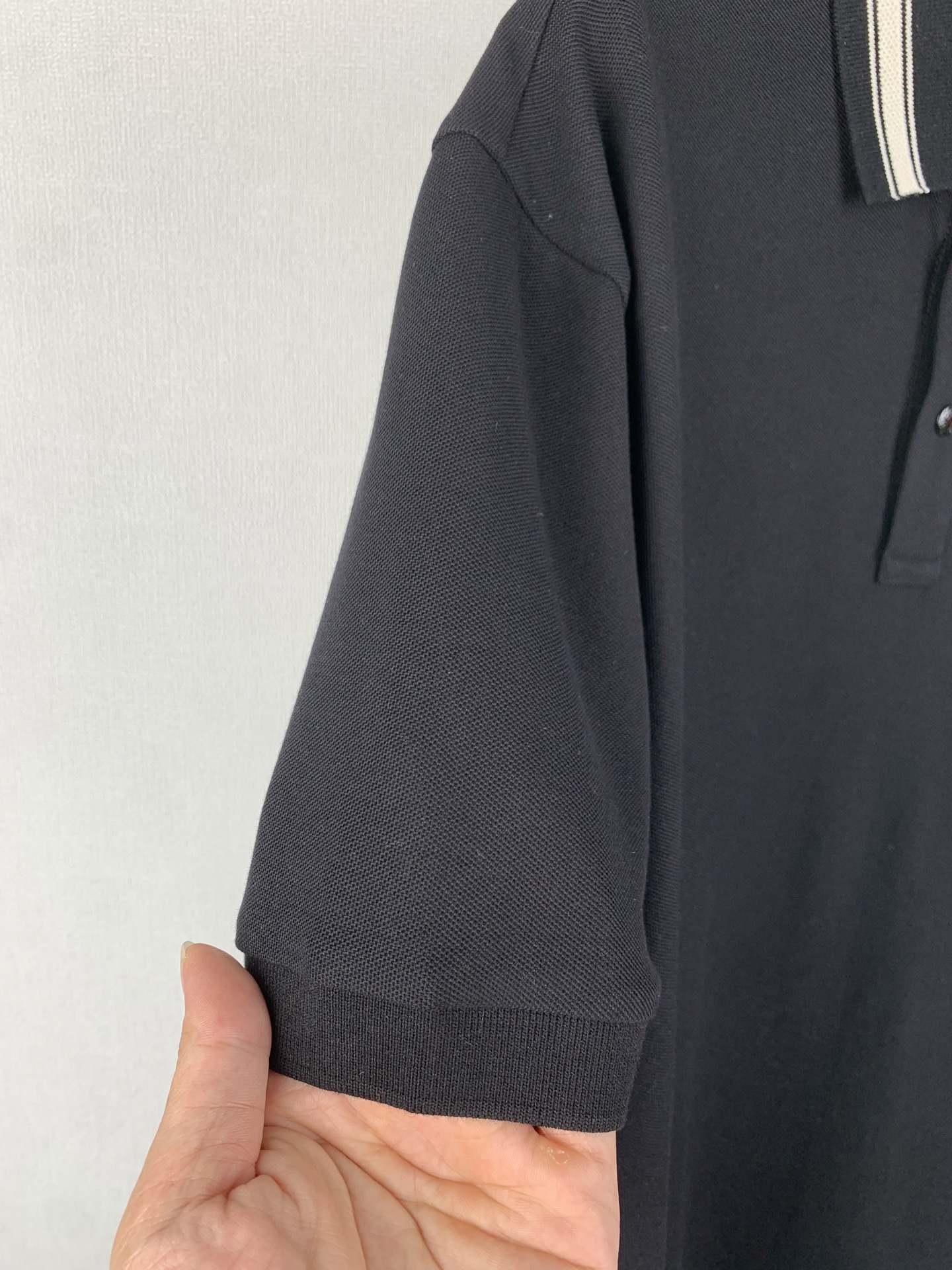 Moncler MONCLER/蒙口条纹字母标识短袖POLO衫