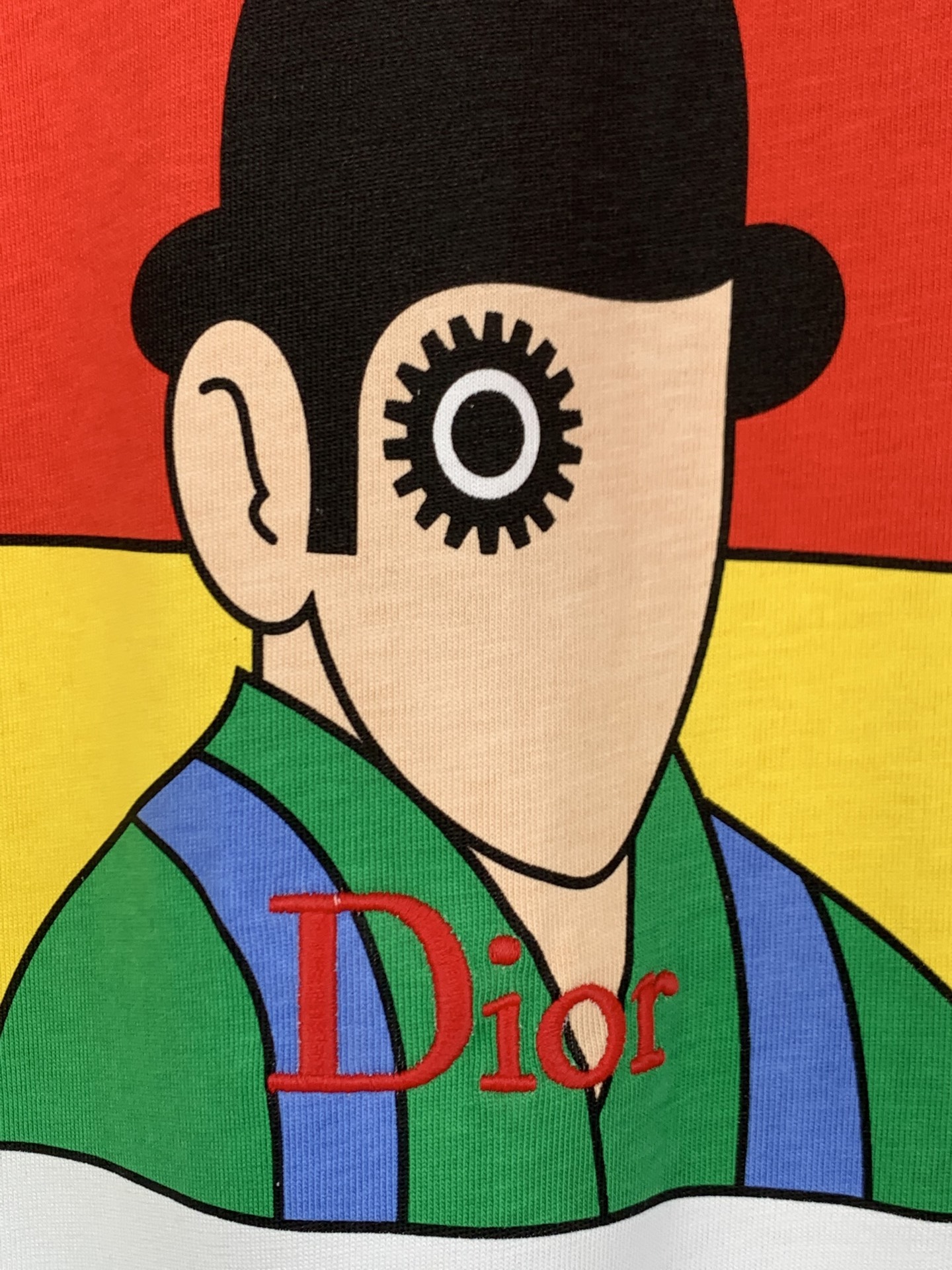 Dior DIOR/迪奥 CD / Book Cover 图案印花刺绣短袖T 恤