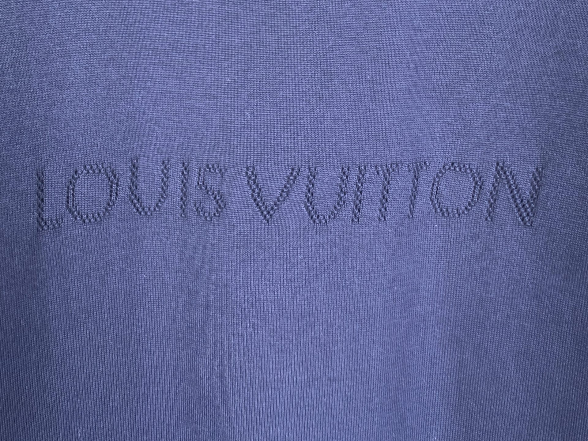 Louis Vuitton LOUIS VUITTON 路易 LV 26ss 镂空字母logo标识短袖针织衫