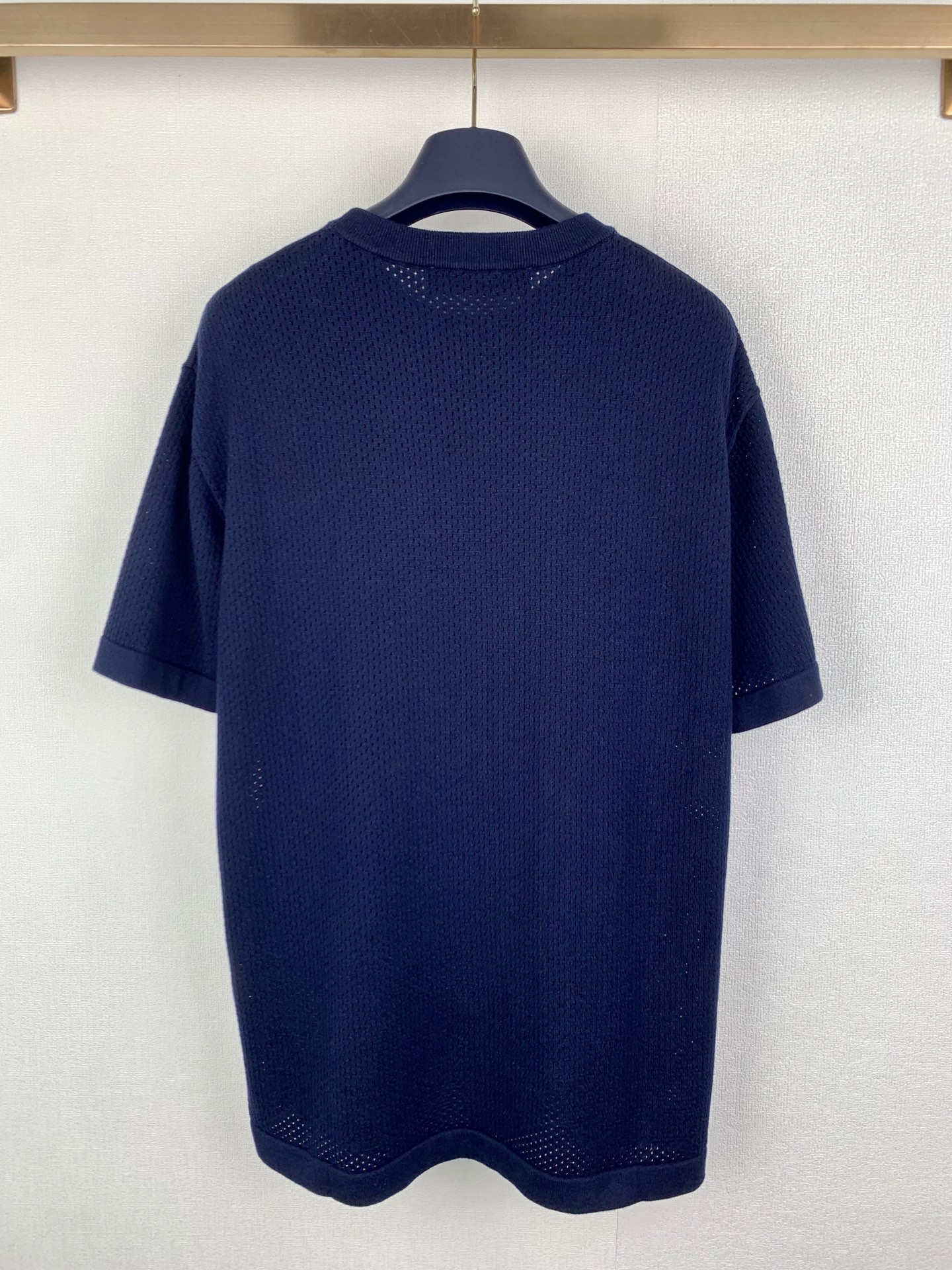 Louis Vuitton LOUIS VUITTON 路易 LV 26ss 镂空字母logo标识短袖针织衫