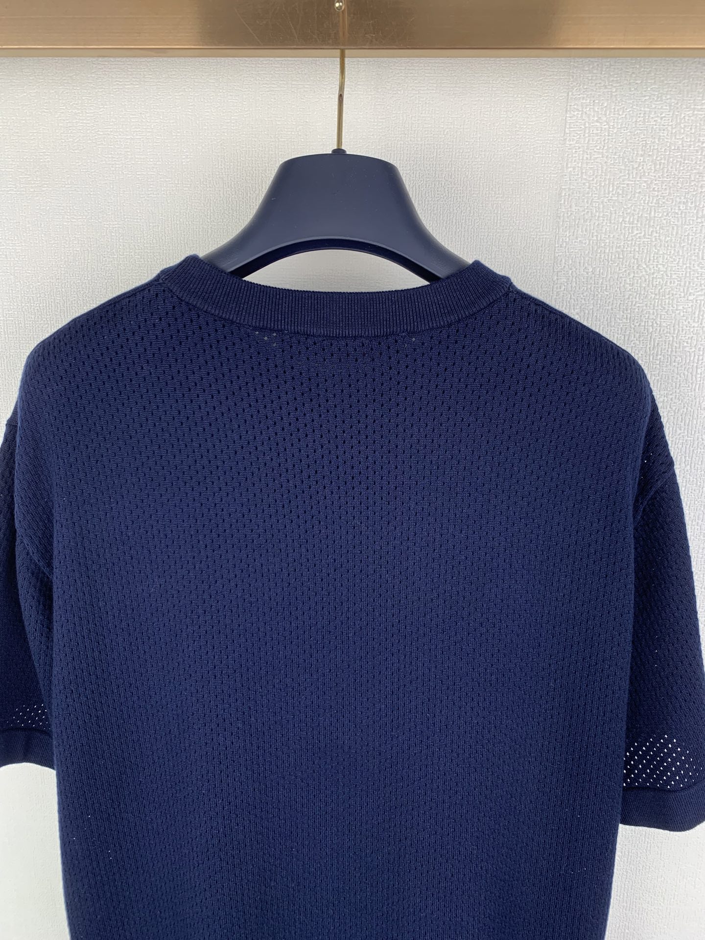 Louis Vuitton LOUIS VUITTON 路易 LV 26ss 镂空字母logo标识短袖针织衫