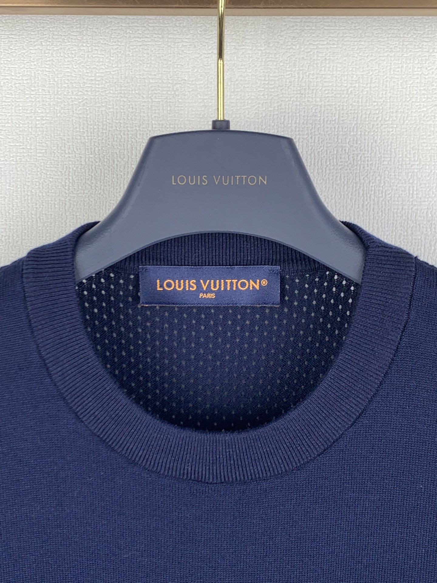 Louis Vuitton LOUIS VUITTON 路易 LV 26ss 镂空字母logo标识短袖针织衫