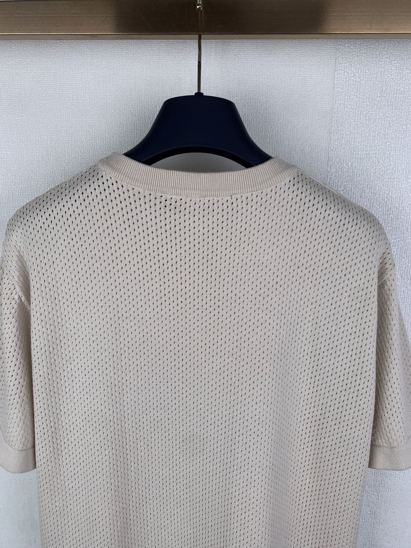 Louis Vuitton LOUIS VUITTON 路易 LV 26ss 镂空字母logo标识短袖针织衫