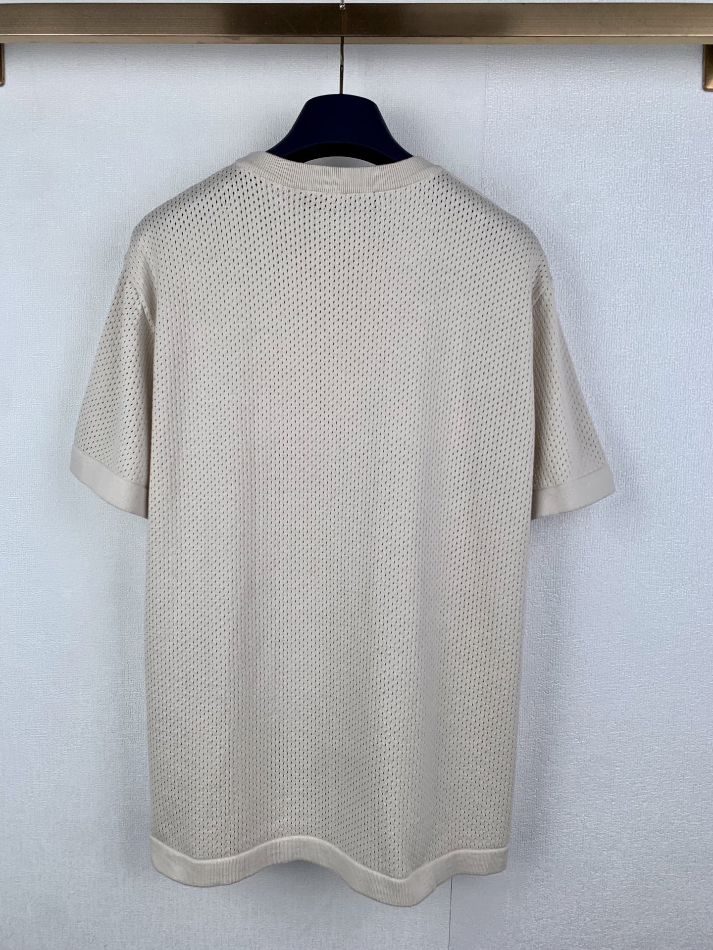 Louis Vuitton LOUIS VUITTON 路易 LV 26ss 镂空字母logo标识短袖针织衫