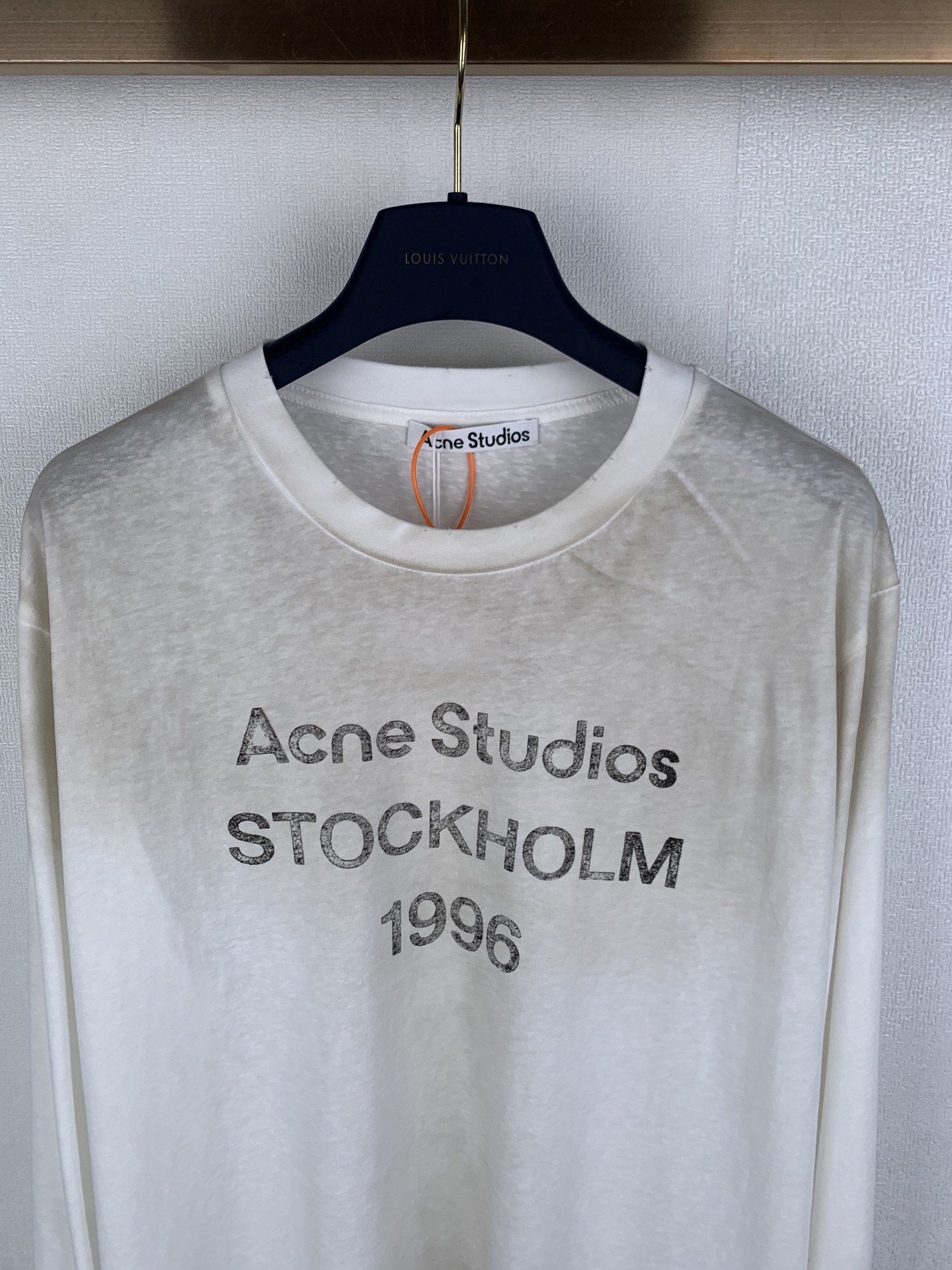 Acne Studios ACNE Studios 喷绘做旧印花徽标长袖T恤