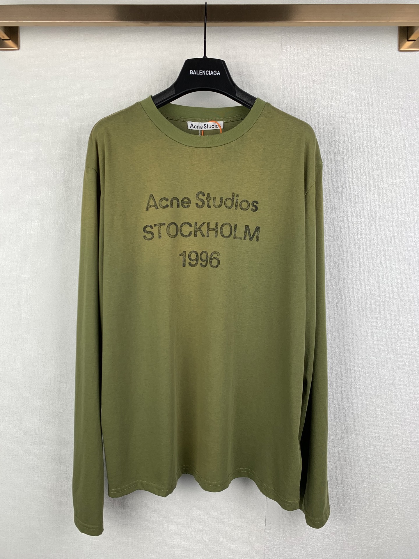 Acne Studios ACNE Studios 喷绘做旧印花徽标长袖T恤