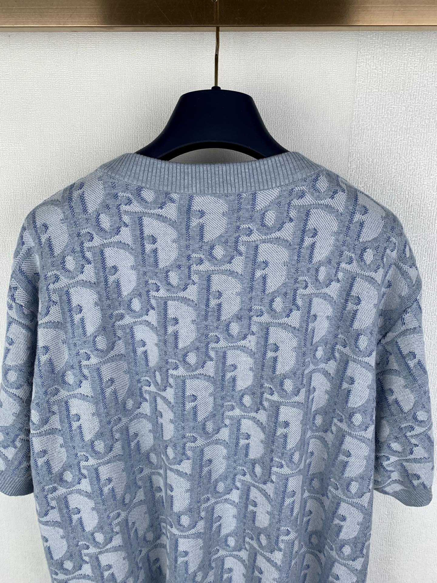 Dior DIOR/迪奥 Oblique提花logo字母圆领针织衫短袖