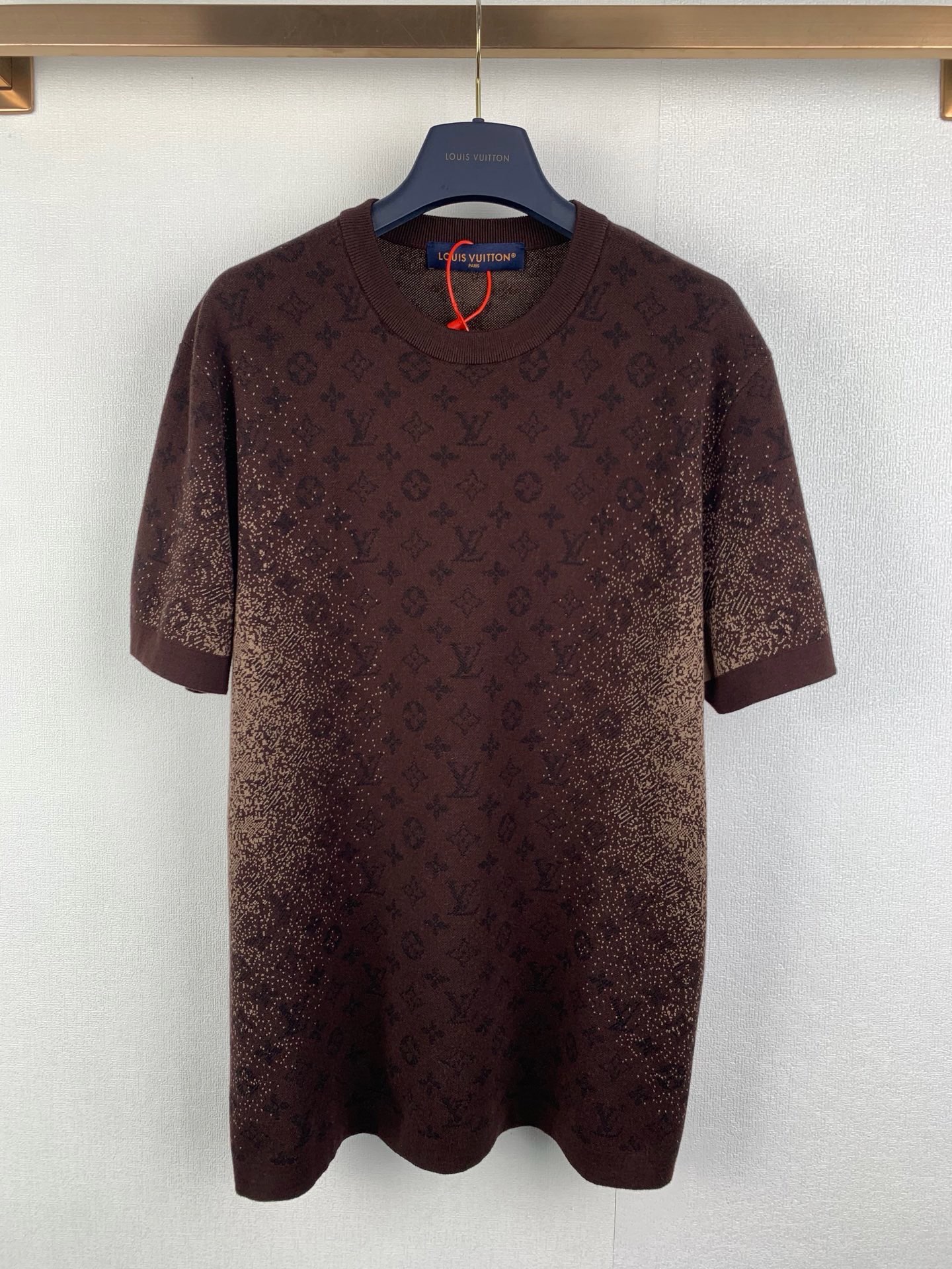 P170 LOUIS VUITTON 路易 Lv 26ss老花字母提花渐变针织衫短袖T恤 size：S M L XL
