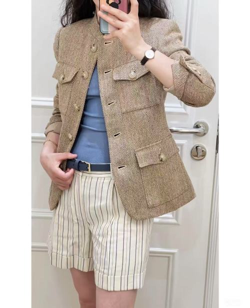 POLO Classic Herringbone Blazer - French Chic Style, Autumn/Winter New Collection 1 POLO Classic Herringbone Blazer - French Chic Style, Autumn/Winter New Collection