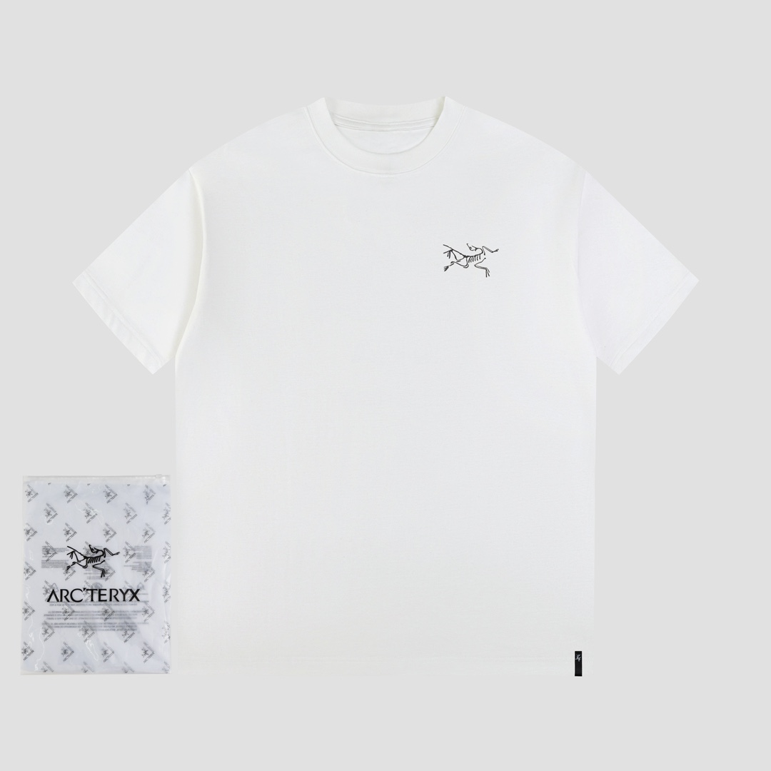 Camiseta de manga corta Arc'teryx Ayc Teryx (F727-2) 2024FW, manga corta con estampado de logotipo de letra de pájaro, …