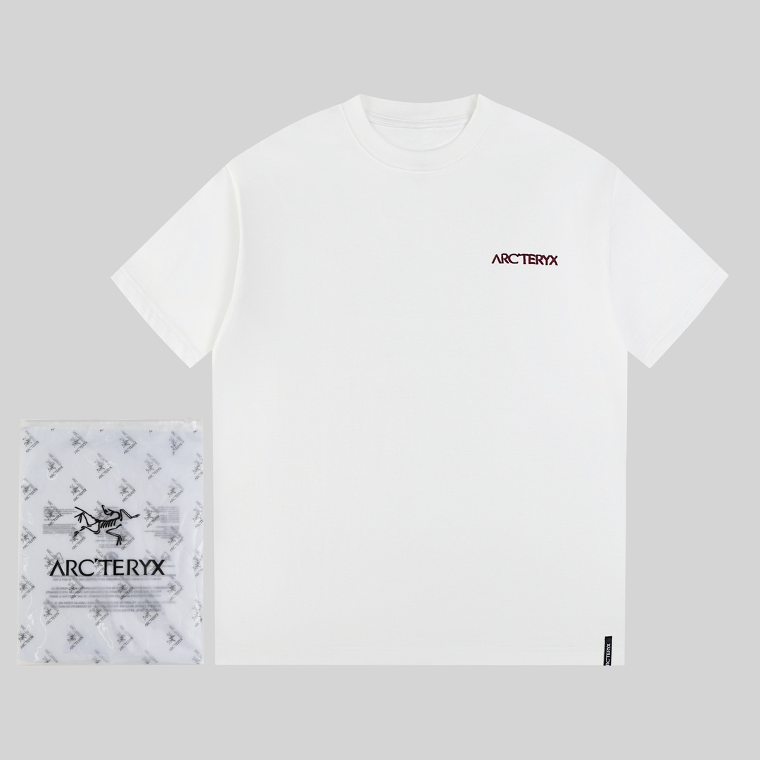 La camiseta de manga corta con tres pájaros y logo colorido de espuma Arc'teryx Archaeopteryx (F733-2) está c…