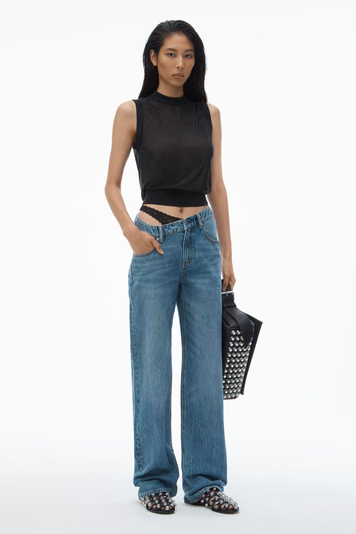 NO:310888,[Love] New [Love]!  Latest AW 25NEW Bikini Denim Series Brushed Denim Trousers. Size SML., bikinis, alexander wang19860909[爱心]新款[爱心]！最新AW 25NEW 比基尼牛仔系列拉丝边牛仔长裤.尺码SML.,,bikinis,alexander wang,Women's clothing