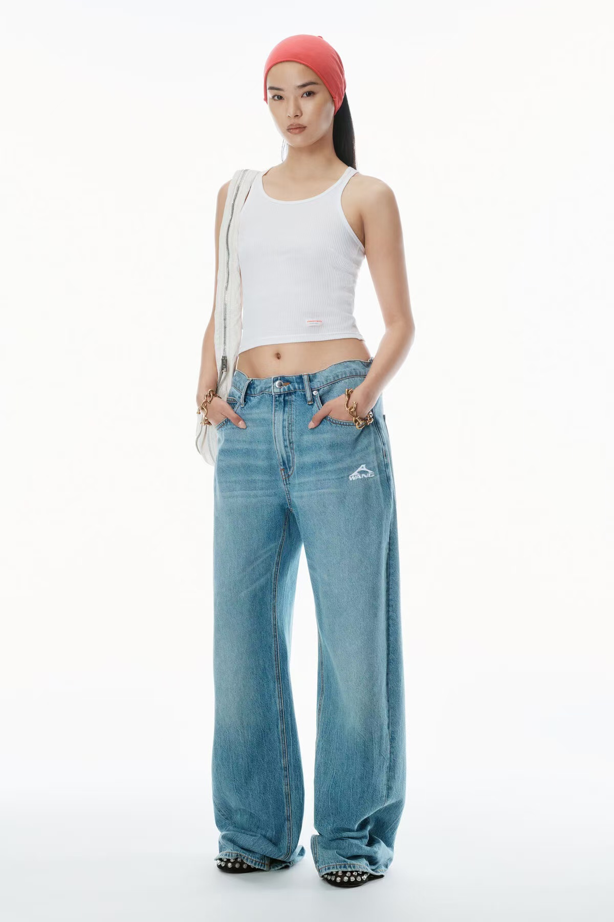 NO:325658,[Love] New [Love]!  Latest AW 25NEW waist elastic adjustable printed jeans. Size SML..., jeans,alexander wang19860909[爱心]新款[爱心]！最新AW 25NEW 腰头松紧可调节印花牛仔裤.尺码SML..,,jeans,alexander wang,Women's clothing
