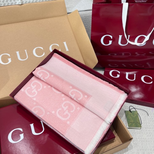 Gucci Pink Gold Thread Jacquard Wool Silk Scarf Shawl 140x140cm 1 Gucci Pink Gold Thread Jacquard Wool Silk Scarf Shawl 140x140cm