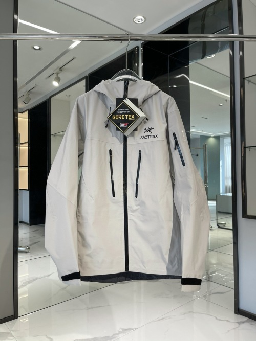 Arc'teryx Alpha SV Gore-Tex Pro Waterproof Shell Jacket - Ivory White 1 Arc’teryx Alpha SV Gore-Tex Pro Waterproof Shell Jacket – Ivory White