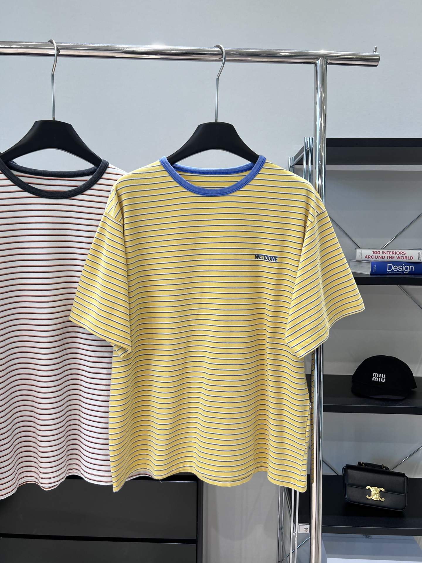 2025s WE11DONE Striped T-Shirt: 100% Cotton, Loose Fit, Size SML.