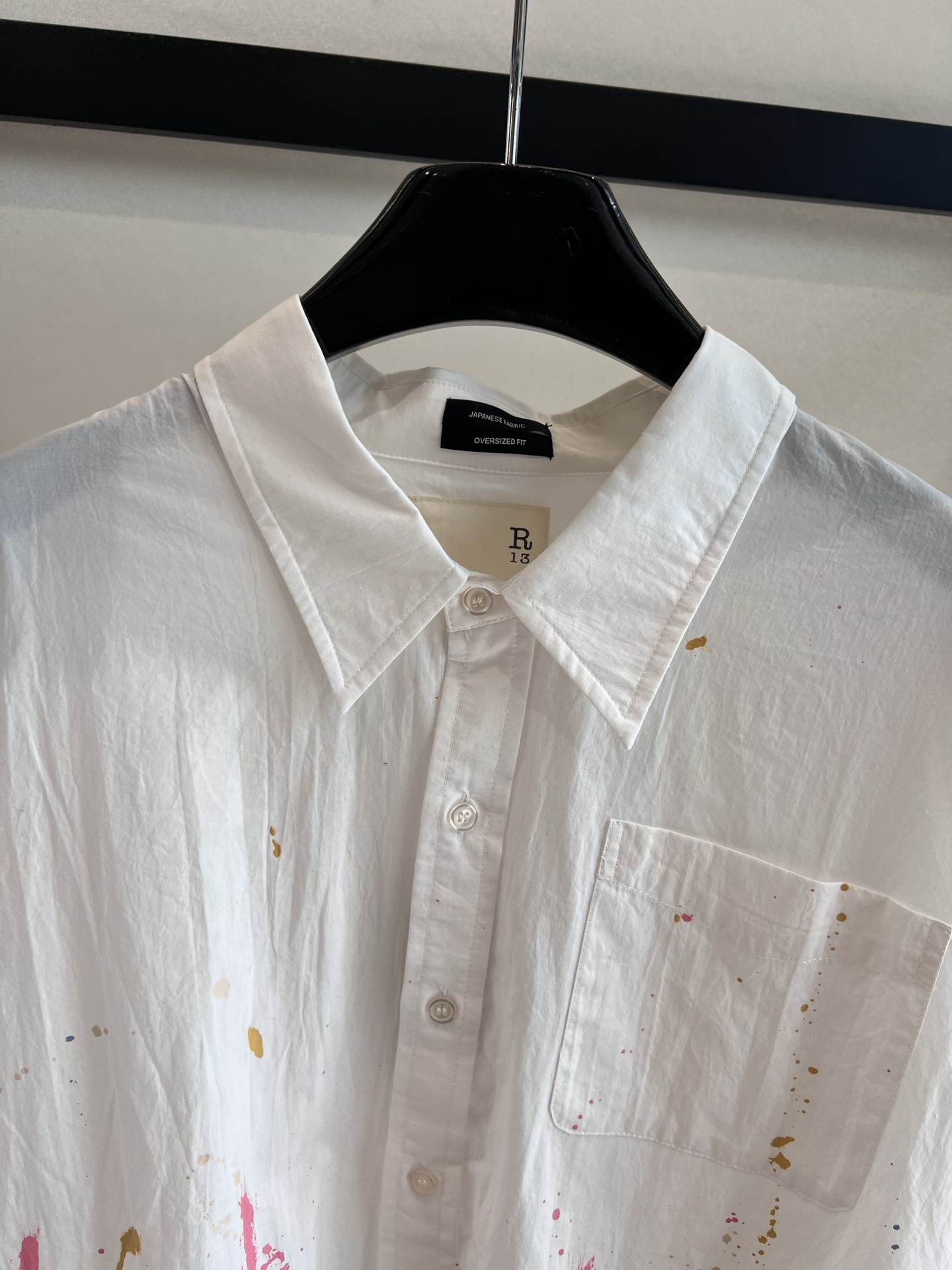 2025s R13 Ink-Painted Street Style Women’s Dress and Shirt Combo – High-Profile Punk Fashion - 图片 2