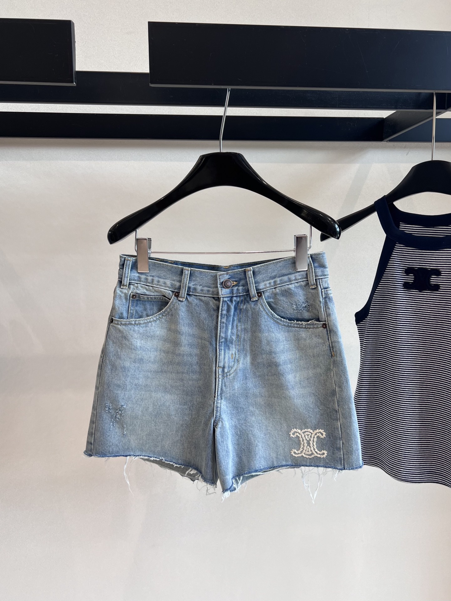 Celine Retro High-Density Cotton Calve Shorts for Spring/Summer 2025