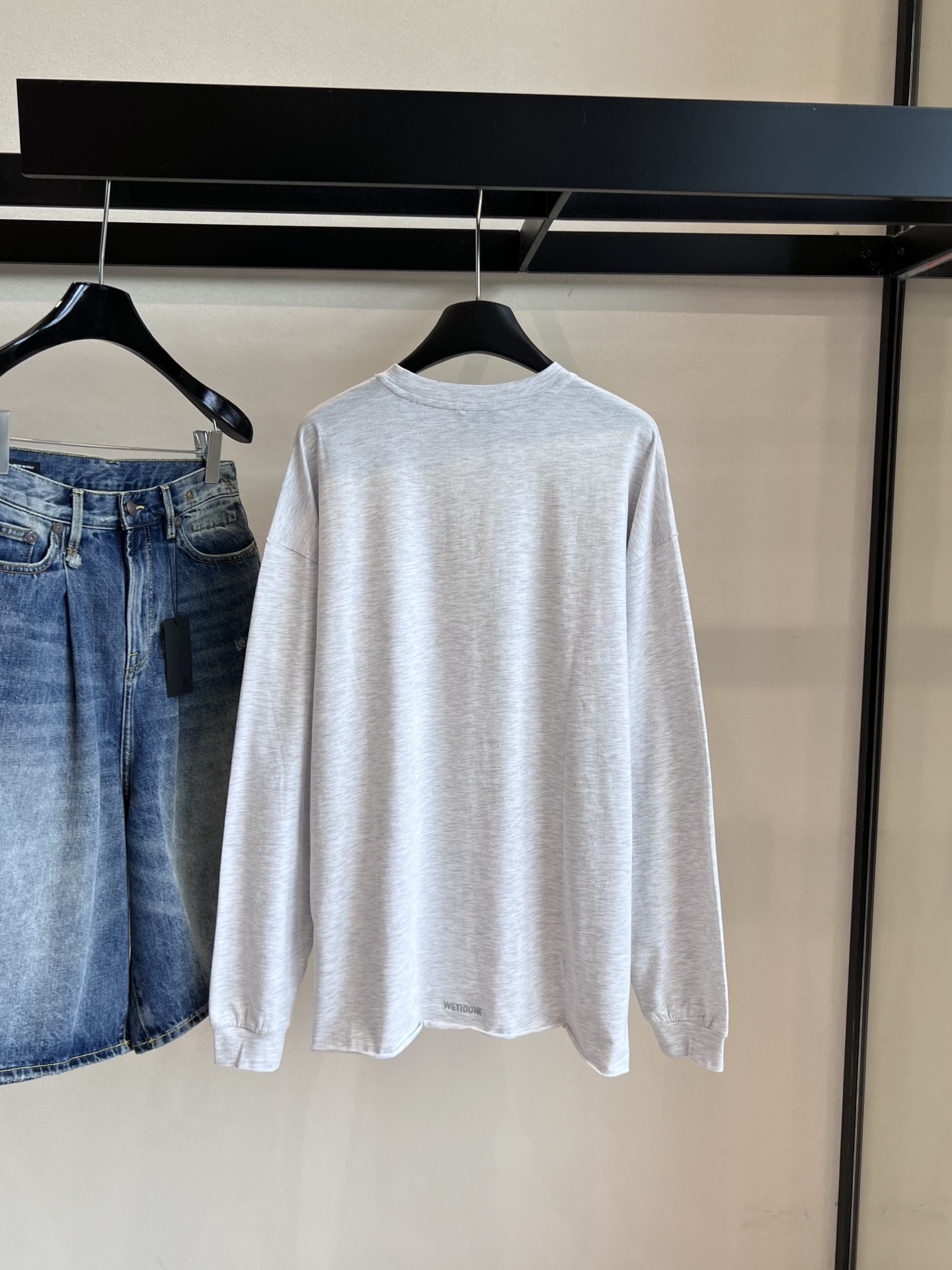 2025s We11done Water Drillo Light Long-Sleeved T-Shirt Dress – High-Quality Streetwear Fashion - 图片 6