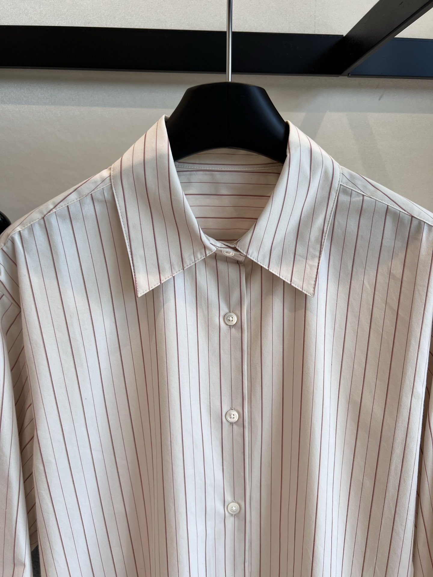 P828 One-Size-Fits-All Dress 2025FW Therow Janni Long Striped Shirt Cotton Comforts SML 2508 - 图片 2
