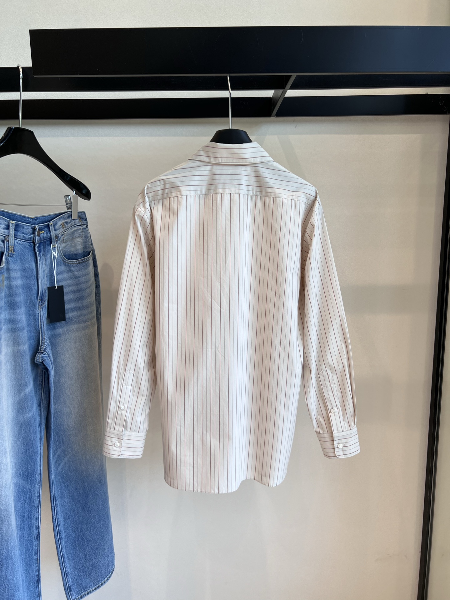 P828 One-Size-Fits-All Dress 2025FW Therow Janni Long Striped Shirt Cotton Comforts SML 2508 - 图片 6