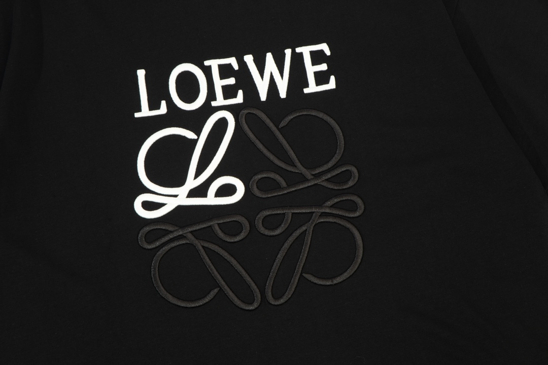 LOEWE 罗意威 精工拼色字母LOGO刺绣短袖T恤