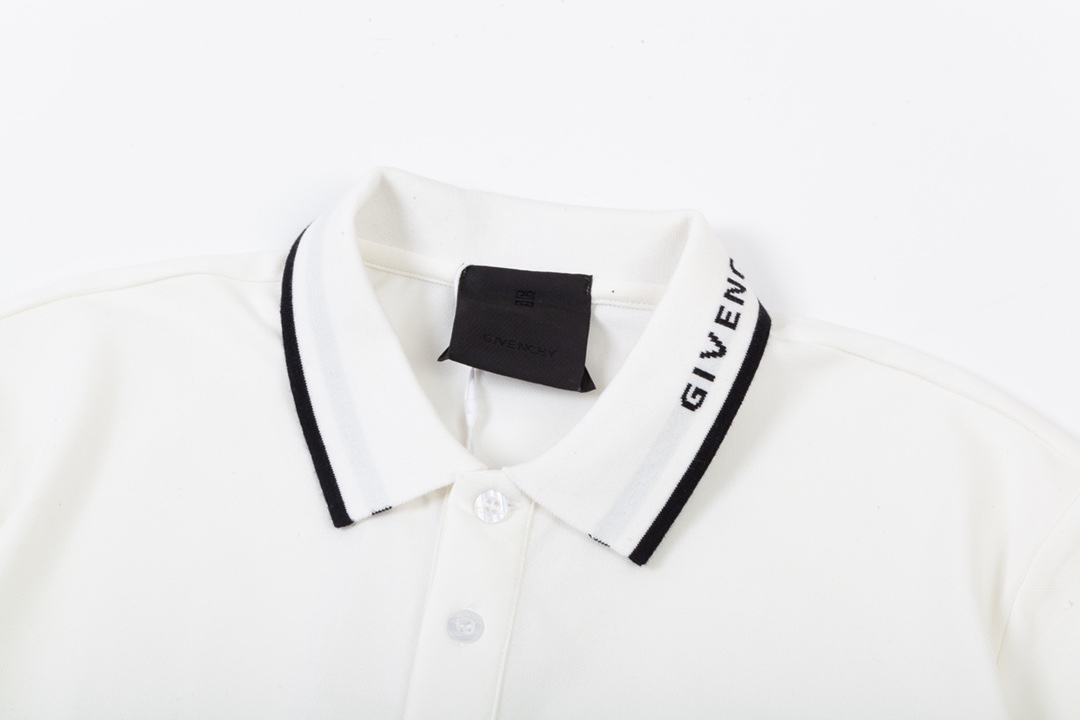 Givenchy 1980s Inspired Logo Polo Shirts in White, Unisex M-3XL Sizes - 图片 2