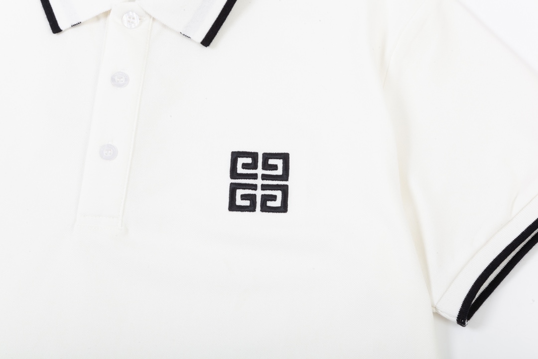Givenchy 1980s Inspired Logo Polo Shirts in White, Unisex M-3XL Sizes - 图片 5