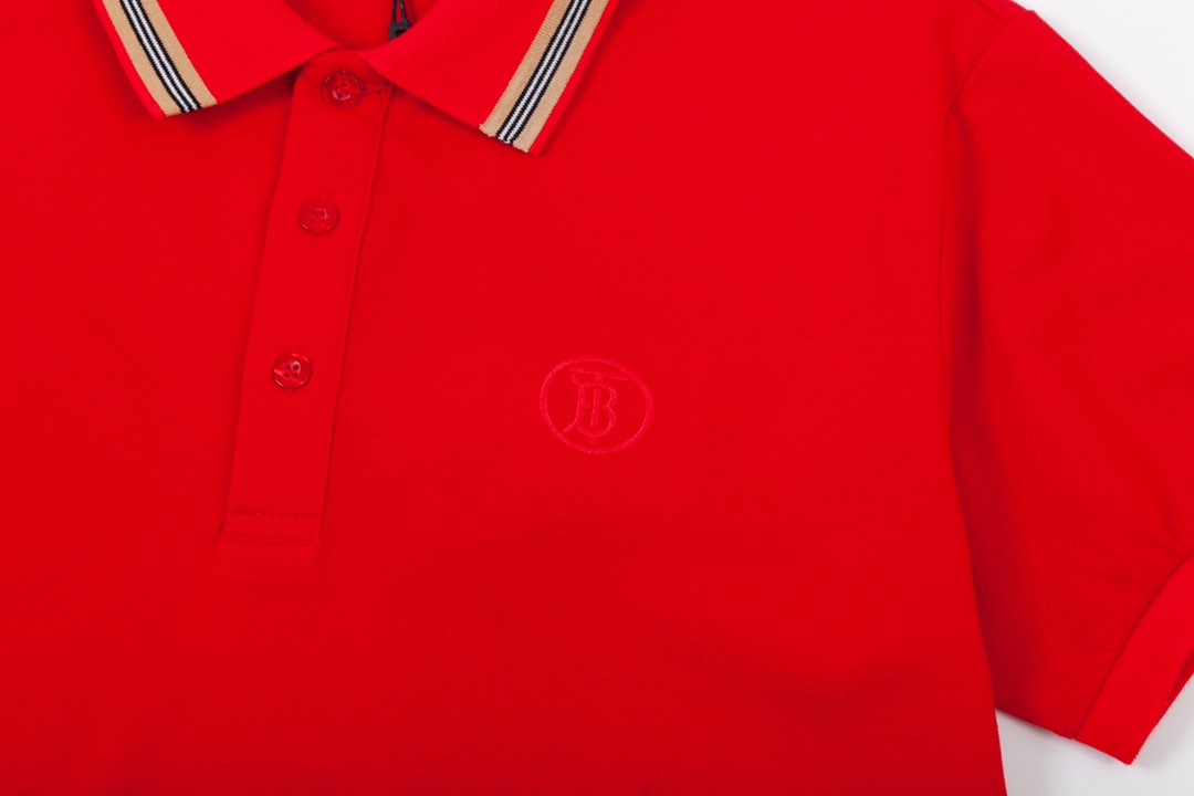 Burberry Barbara Classic Red Striped Knitted Collar Polo Upgrade Inspired by 1980s - 图片 5