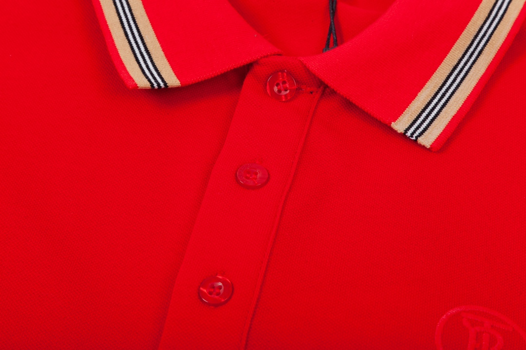 Burberry Barbara Classic Red Striped Knitted Collar Polo Upgrade Inspired by 1980s - 图片 4