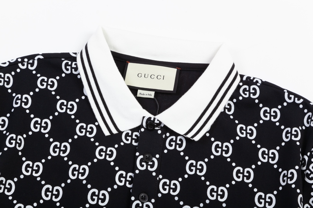 Gucci Gooch 1980s Style Polo Shirt: Custom, Comfortable, Unisex – Black, M-3XL - 图片 2