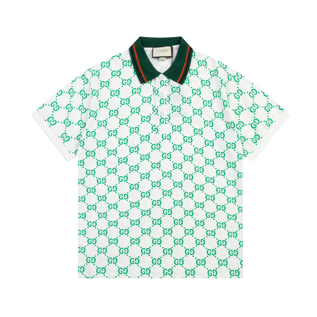 Gucci Gooch 1980s-inspired Upgrade Polo: Custom Dyed, Comfortable, Unisex Green Shirt - 图片 1
