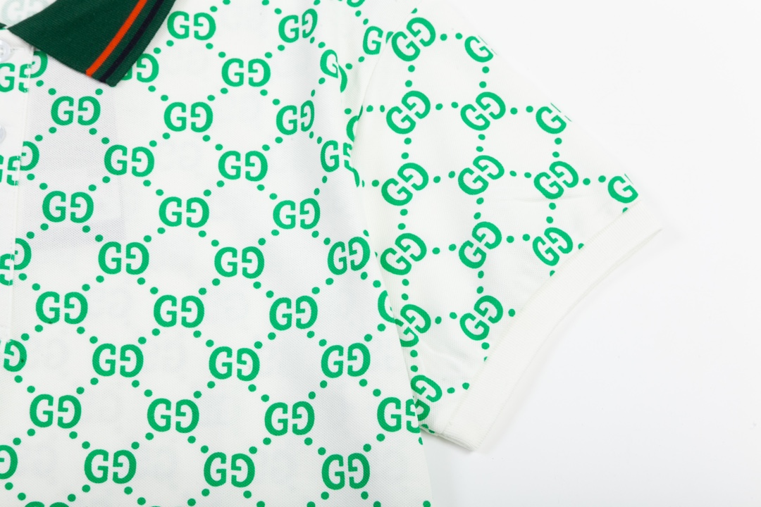Gucci Gooch 1980s-inspired Upgrade Polo: Custom Dyed, Comfortable, Unisex Green Shirt - 图片 6