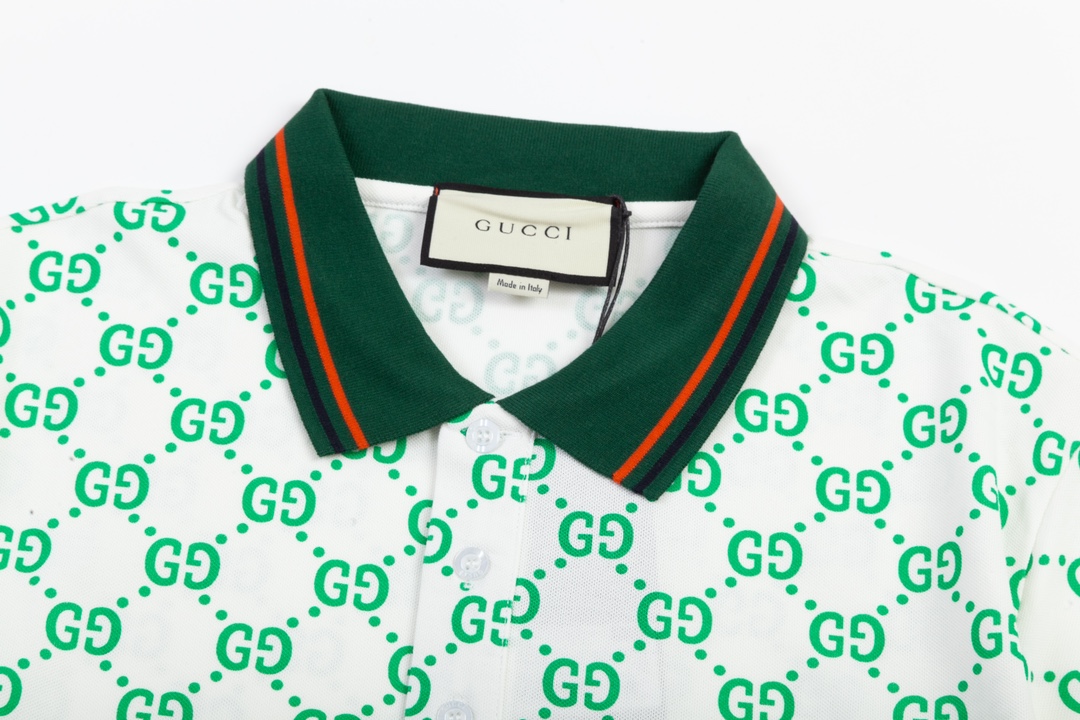 Gucci Gooch 1980s-inspired Upgrade Polo: Custom Dyed, Comfortable, Unisex Green Shirt - 图片 2