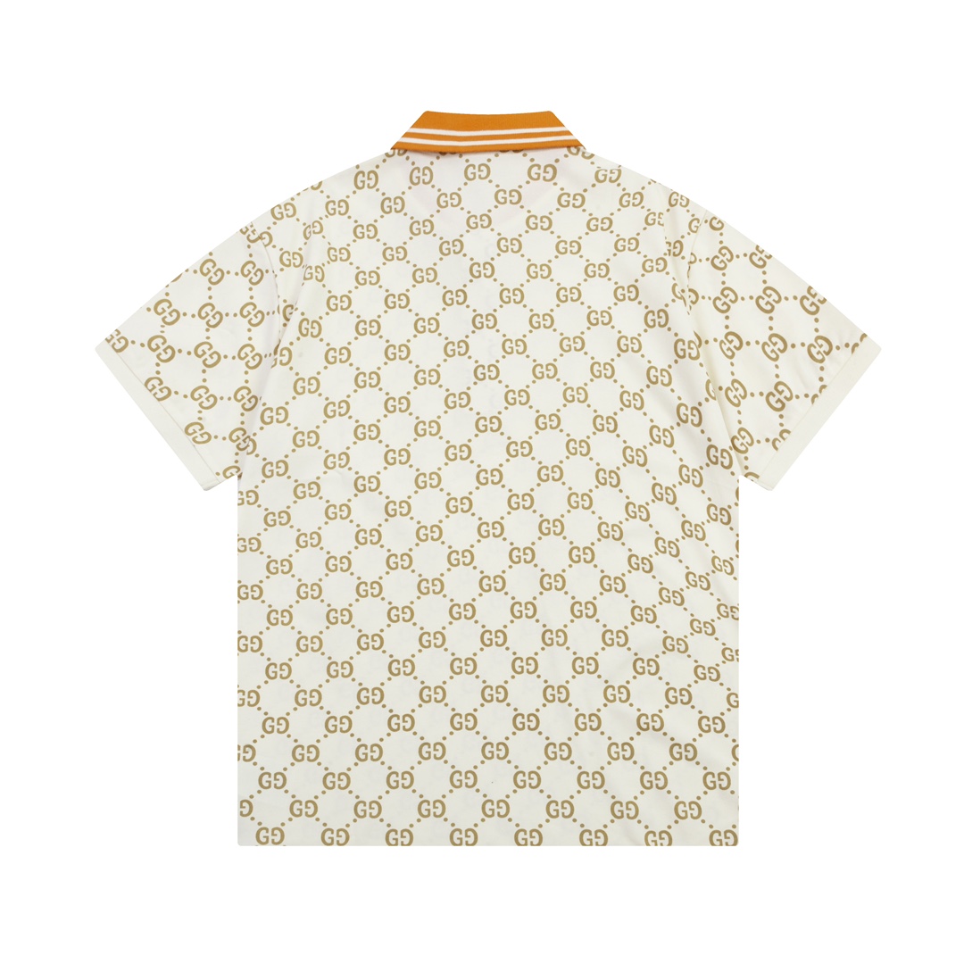 GUCCI Gooch Upgrade: 1980s-Inspired Polo with Custom Fabric and Comfort, Orange, M-3XL - 图片 9