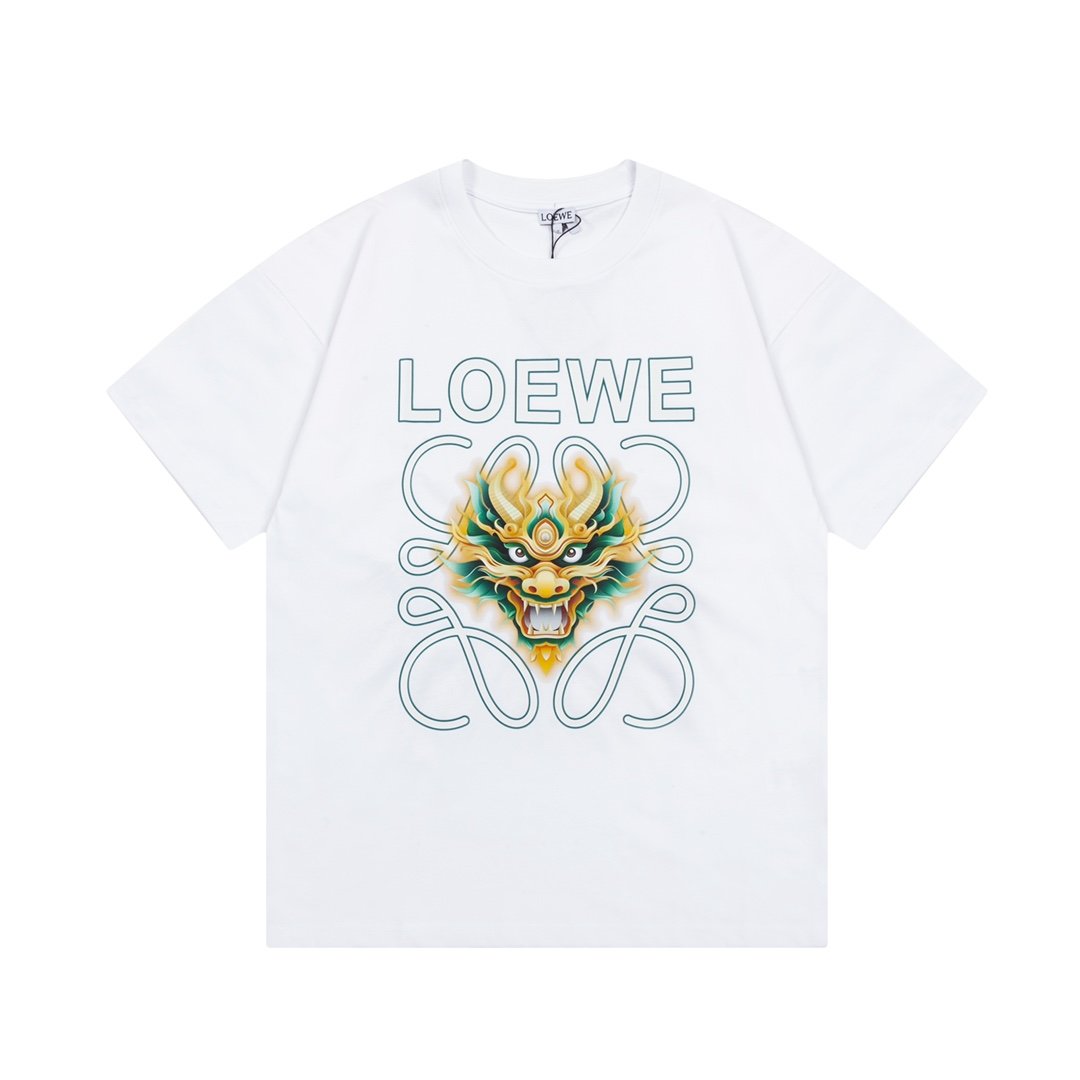 LOE 24龙年限定 印花短袖T恤 男女同款  XS-L码