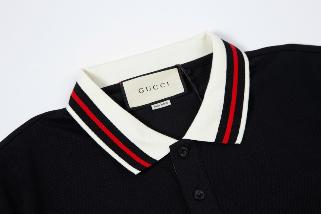 Gucci Double G Logo Polo: 1980s-inspired Upgrade in Black, Custom Fit, Unisex, Sizes M-3XL - 图片 2