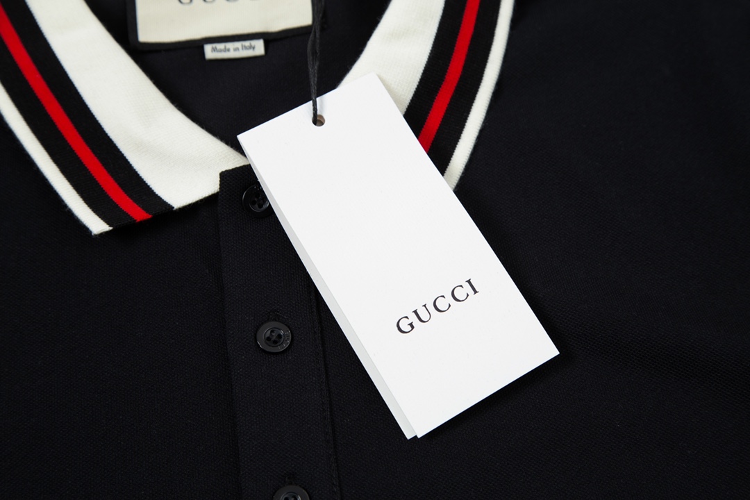 Gucci Double G Logo Polo: 1980s-inspired Upgrade in Black, Custom Fit, Unisex, Sizes M-3XL - 图片 3