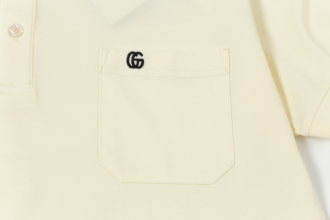 Gucci Double G Logo Polo Shirt: 1980s-Inspired Upgrade, Beige, M-3XL - 图片 5