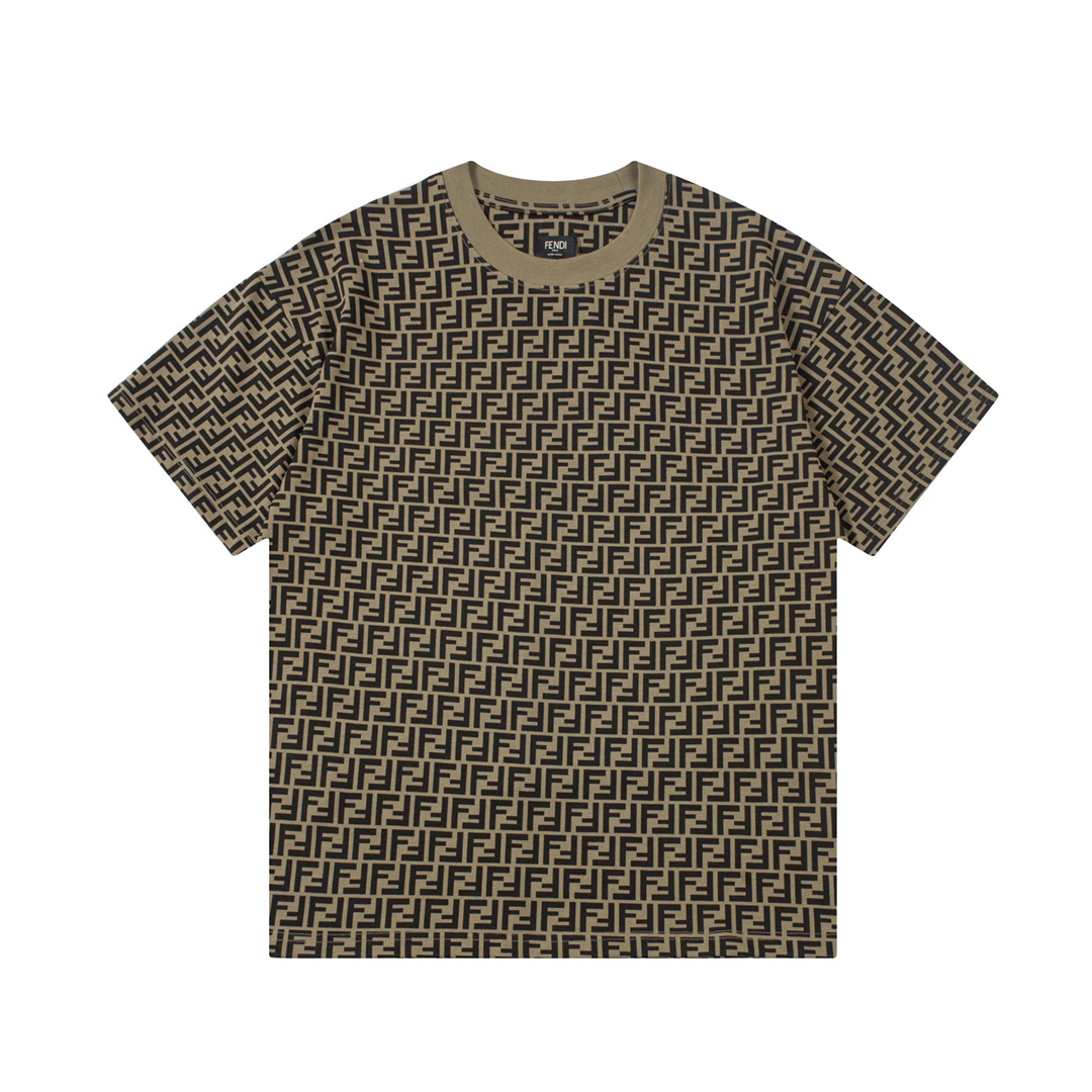 FENDI Fendi Doble FF Estampado en Todo el Cuerpo, Logotipo Refinado y Mejorado, Inspirado en el Estilo Retro …
